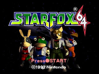 Star Fox 64 title screen for Nintendo 64